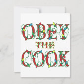 Obey the Cook Gezegde Holiday Lights Feestdagenkaart (Voorkant)