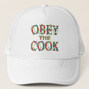 Obey the Cook Gezegde Holiday Lights Trucker Pet