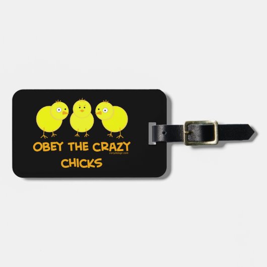 Obey The Crazy Chicks Bagagelabel (Voorkant horizontaal)