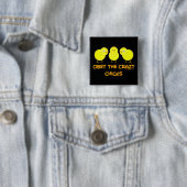 Obey The Crazy Chicks Humor Vierkante Button 5,1 Cm (In situ)