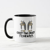 Obey The Crazy Penguins Mokken - Gepersonaliseerd (Links)