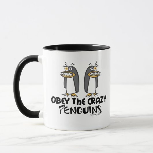 Obey The Crazy Penguins Mokken - Gepersonaliseerd (Links)