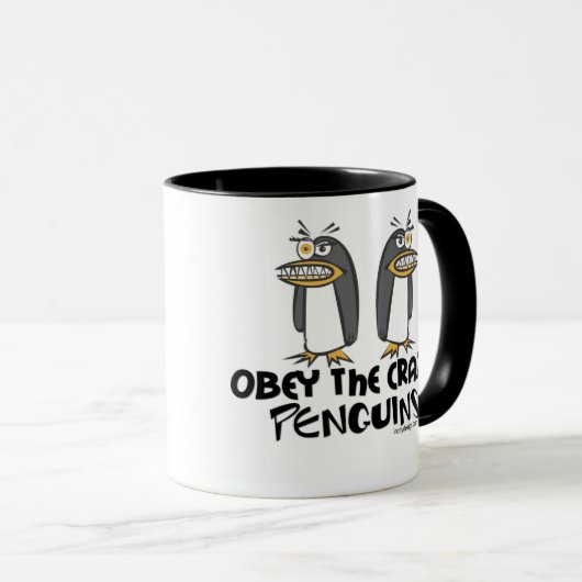 Obey The Crazy Penguins Mokken - Gepersonaliseerd (Voorkant rechts)