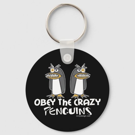 Obey The Crazy Penguins Sleutelhangers (Voorkant)