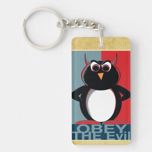 Obey the Evil Penguin Sleutelhanger (Voorkant)