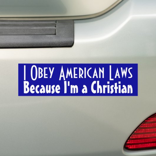 Obey the Law Bumpersticker (Op auto)