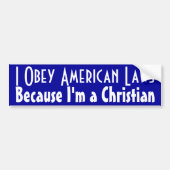 Obey the Law Bumpersticker (Voorkant)