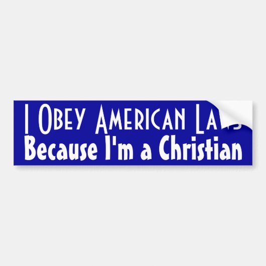 Obey the Law Bumpersticker (Voorkant)
