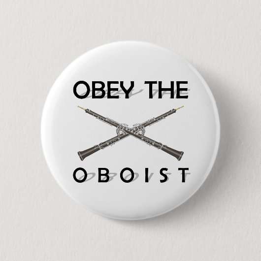 Obey the Oboist Ronde Button 5,7 Cm (Voorkant)