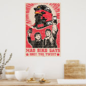 Obey the Twitter Red Mao Bird Poster (Keuken)