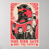 Obey the Twitter Red Mao Bird Poster (Voorkant)