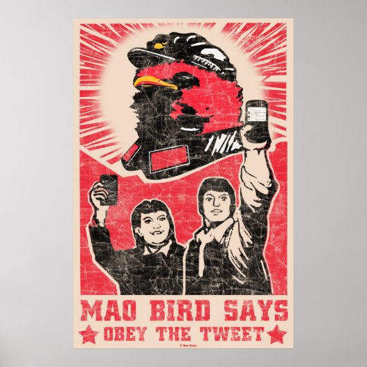 Obey the Twitter Red Mao Bird Poster (Voorkant)