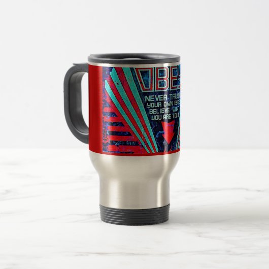 Obey! Travel Mug Reisbeker (Voorkant links)