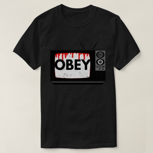 Obey TV 80s Horror Style T-shirt (Design voorkant)