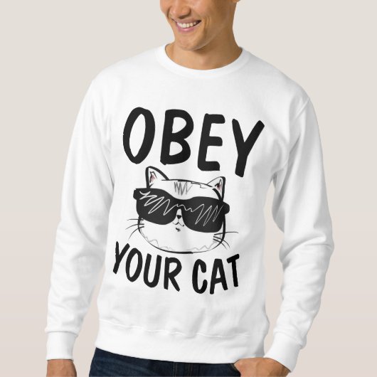 OBEY UW CAT, Funny Cat T-shirts (Voorkant)
