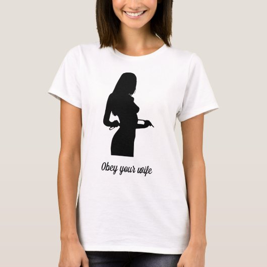 Obey your wife t-shirt (Voorkant)