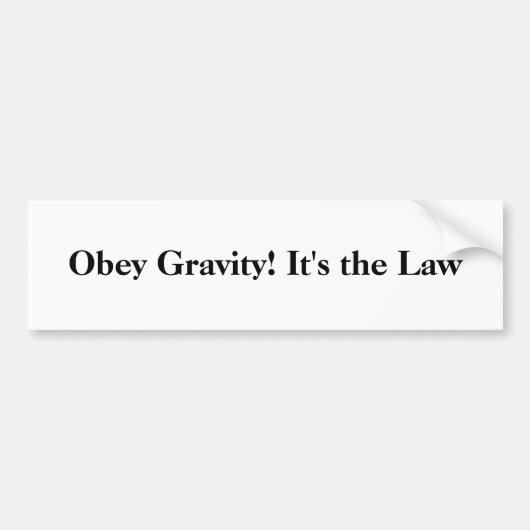 Obey Zwaarte! Bumpersticker (Voorkant)