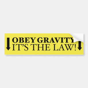 Obey Zwaarte Het is de wet! Bumpersticker