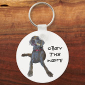 ObeytheWeim! weimaraner Sleutelhanger (Voorkant)