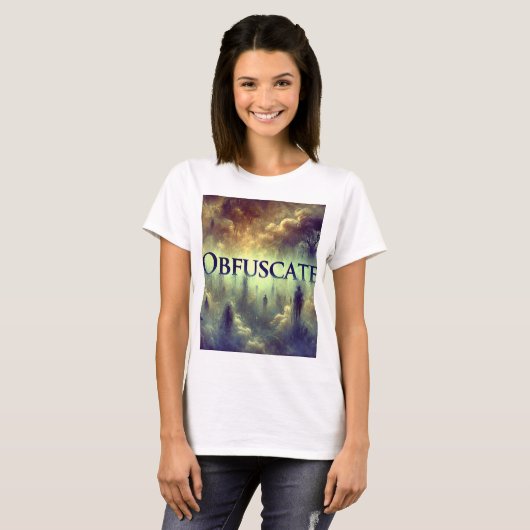 "Obfuscate" T-shirt - Mysterieus (Voorkant volledig)