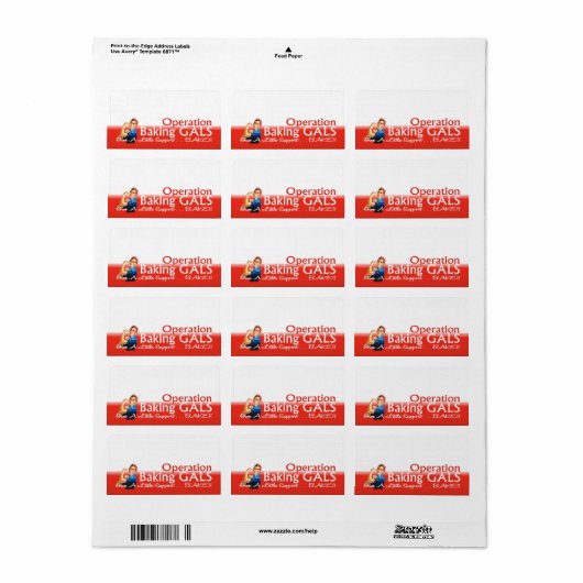 OBG LOGO ADRESETIKETTEN ETIKET (Full Sheet)