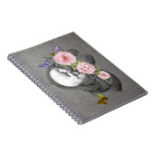 OBGYN Anatomie Floral Art Womb Baby Design 2 Notitieboek (Rechterzijde)
