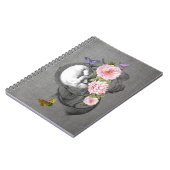 OBGYN Anatomie Floral Art Womb Baby Design 2 Notitieboek (Linkerzijde)