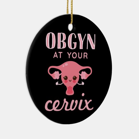 OBGYN bij Uw Cervix Keramisch Ornament (Rechts)
