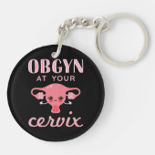 OBGYN bij Uw Cervix Sleutelhanger (Achterkant)