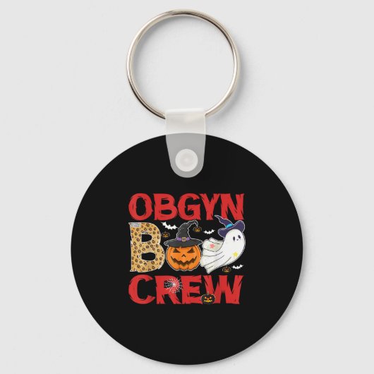 Obgyn Boo Crew Halloween Obgyn Nurse Shirt Mannen Sleutelhanger (Voorkant)