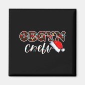 Obgyn Crew Christmas Lights Santa Hat  Magneet (Voorkant)