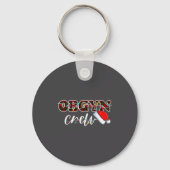 Obgyn Crew Christmas Lights Santa Hat  Sleutelhanger (Voorkant)