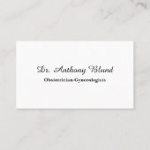 OBGYN Doctor Obstetricist Gynaecoloog Elegant Visitekaartje (Achterkant)