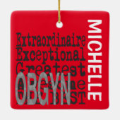 OBGYN Extraordinaire CUSTOM Keramisch Ornament (Achterkant)