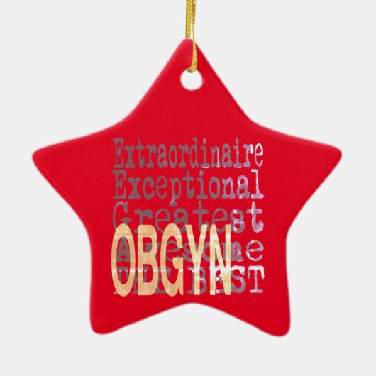 OBGYN Extraordinaire Keramisch Ornament (Achterkant)