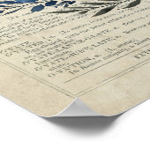 OBGYN Gift Anatomie van Baby in Womb w / Blauwe Bl Poster (Hoek)