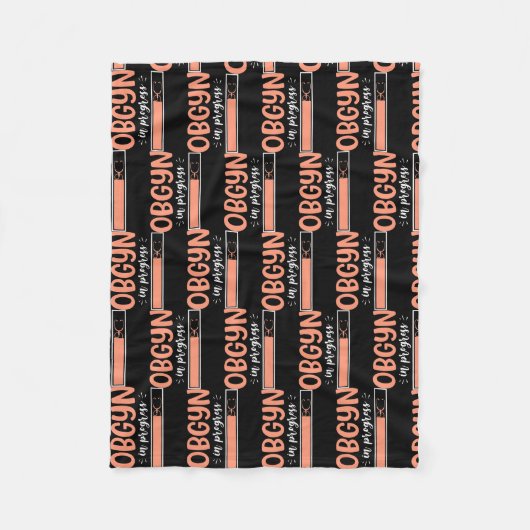 OBGYN in behandeling OB Verpleegkundige Uterus OB  Fleece Deken (Voorkant)