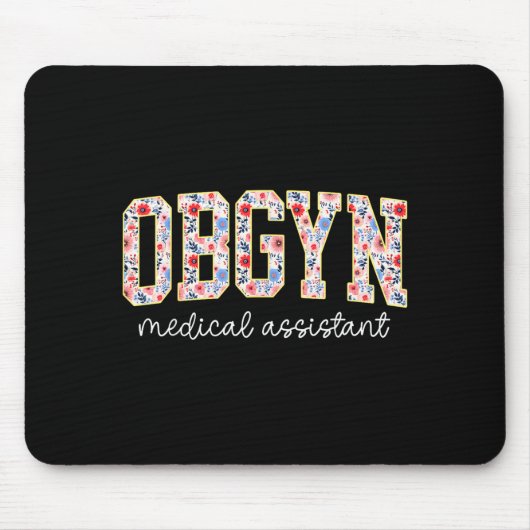 Obgyn Medical Istant Floral Ob-gyn Medical Istant  Muismat (Voorkant)