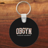 Obgyn Medical Istant Floral Ob-gyn Medical Istant  Sleutelhanger (Voorkant)