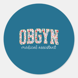 Obgyn Medisch Istant Bloem Ob-gyn Medisch Istant Ronde Sticker