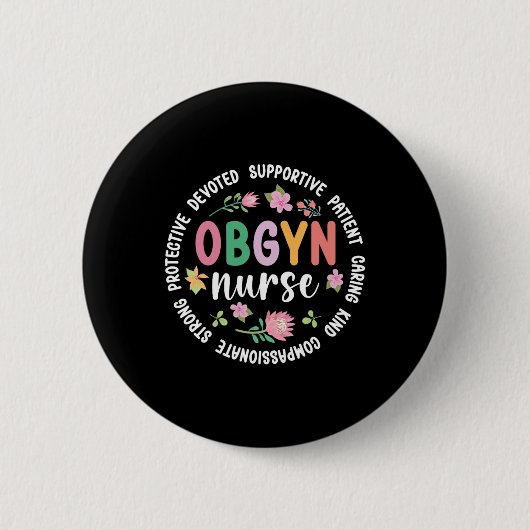 Obgyn Nurse Appreciation Circle Obgyn Nurse Obgyn Ronde Button 5,7 Cm (Voorkant)