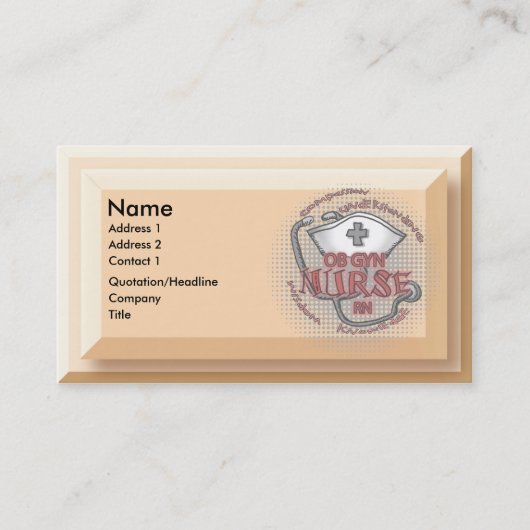 ObGyn Nurse Axiom Visitekaartje (Voorkant)