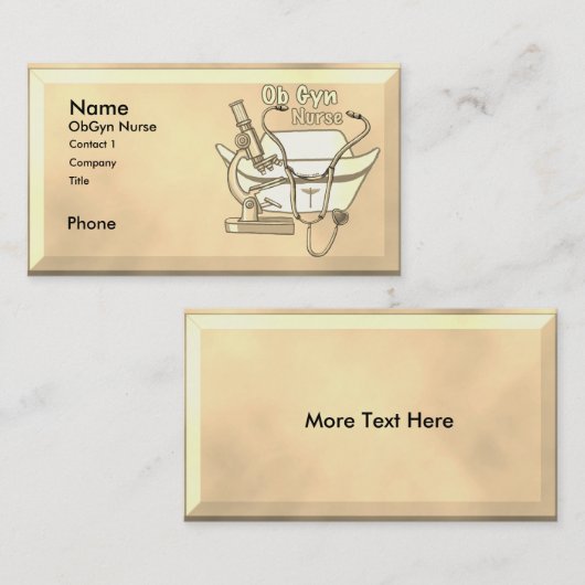 ObGyn Nurse visitekaartjes (Voorkant / Achterkant)