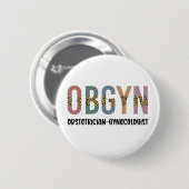 OBGYN Obstetricist Gynaecoloog Leopard Print Ronde Button 5,7 Cm (Voorkant /achterkant)