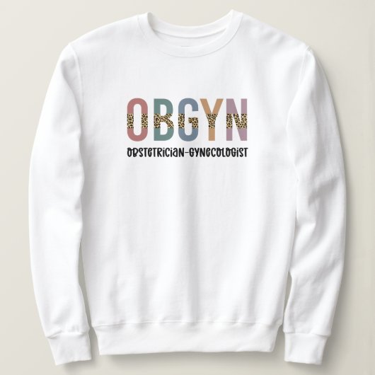 OBGYN Obstetricist Gynaecoloog Leopard Print Trui (Design voorkant)