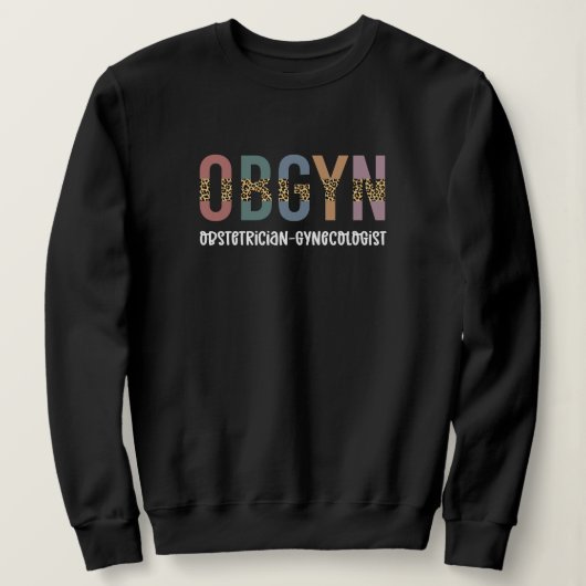 OBGYN Obstetricist Gynaecoloog Leopard Print Trui (Design voorkant)