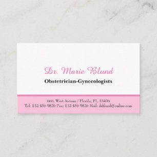 OBGYN-verloskundige Gynaecologen Arts Visitekaartje