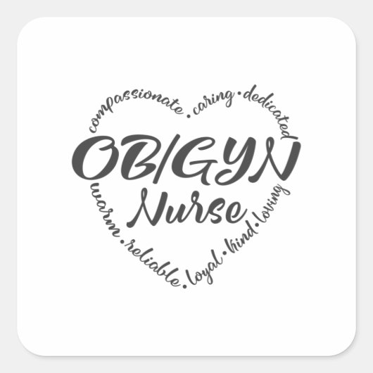OBGYN-verpleegkundige, OB-GYN, obstetricien van ob Vierkante Sticker (Voorkant)