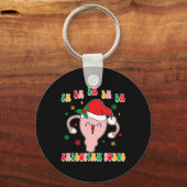Obgyn vroedvrouw Doula Christmas Fa La La La Fallo Sleutelhanger (Voorkant)