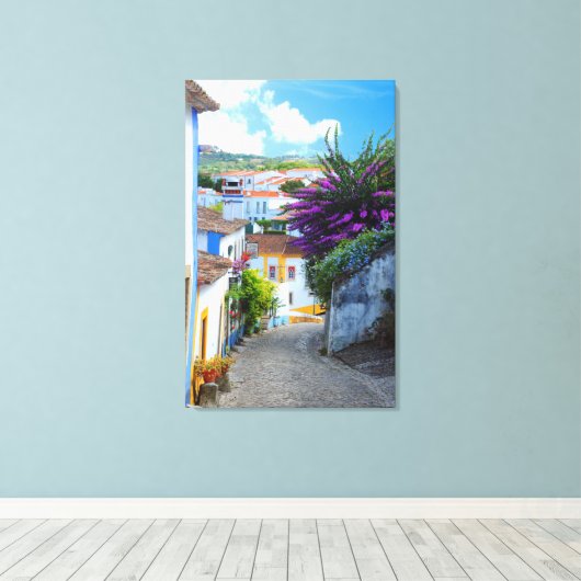 Obidos Flowers Canvas Afdruk (Insitu (Houten vloer))